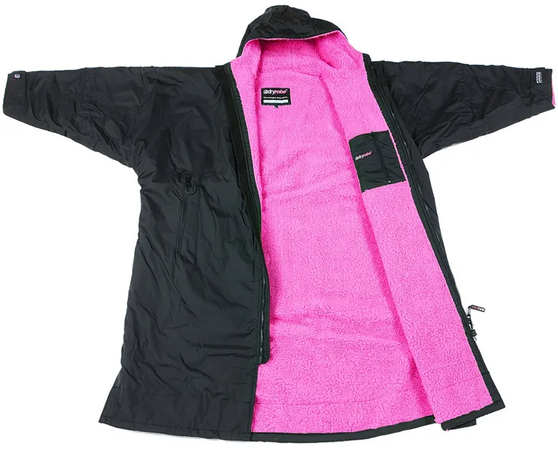 Dryrobe Advance V3 Kids Long Sleeve 10-13 Black/Pink